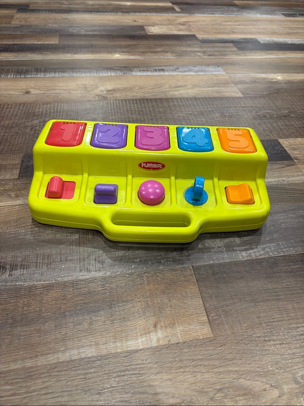 Playskool Bright Yellow Number & Shape Activity Bench for Toddlers
